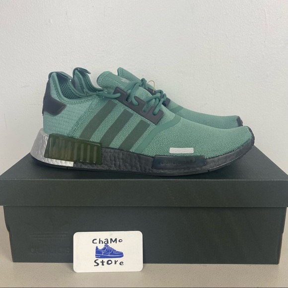 adidas Other - Adidas Originals NMD R1  Green Black Trainers Running Shoe Sneaker Men Sz